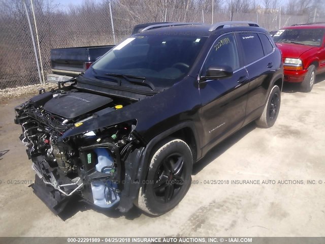 1C4PJMCS3HW648232 - 2017 JEEP CHEROKEE LATITUDE BLACK photo 2