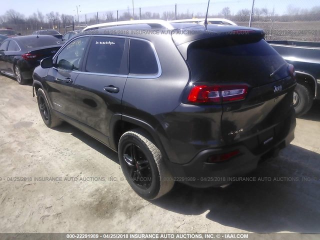 1C4PJMCS3HW648232 - 2017 JEEP CHEROKEE LATITUDE BLACK photo 3