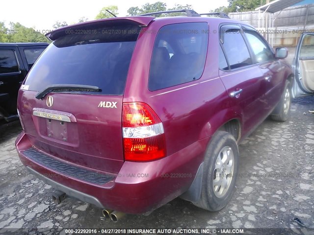 2HNYD18682H528397 - 2002 ACURA MDX TOURING RED photo 4