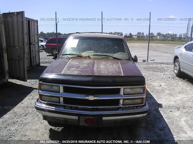 3GNEC16R1XG210418 - 1999 CHEVROLET SUBURBAN C1500 BURGUNDY photo 6