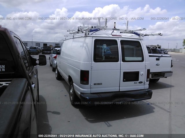 1FTNE14W79DA61282 - 2009 FORD ECONOLINE E150 VAN WHITE photo 3