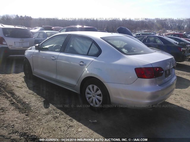 3VW2K7AJ4EM424916 - 2014 VOLKSWAGEN JETTA S 银色 照片 3
