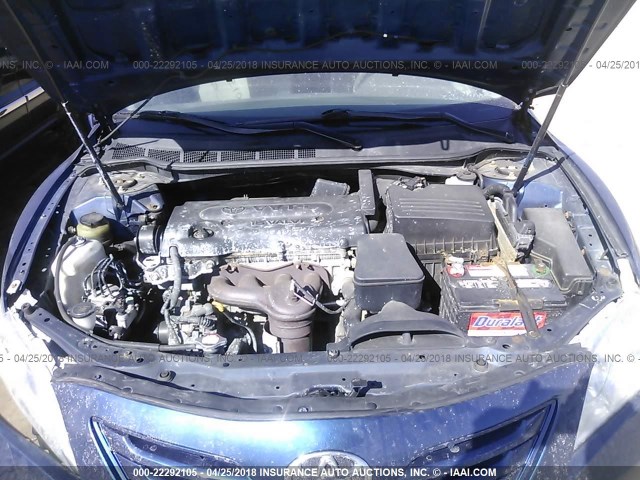 4T1BE46K18U256917 - 2008 TOYOTA CAMRY CE/LE/XLE/SE BLUE photo 10