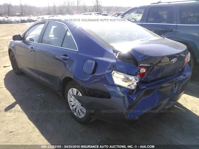 4T1BE46K18U256917 - 2008 TOYOTA CAMRY CE/LE/XLE/SE BLUE photo 3