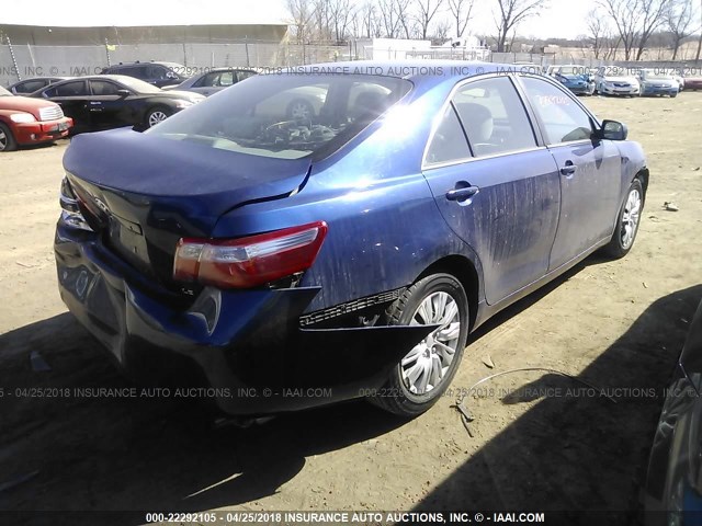 4T1BE46K18U256917 - 2008 TOYOTA CAMRY CE/LE/XLE/SE BLUE photo 4