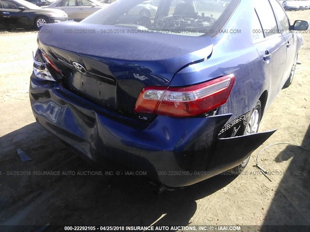 4T1BE46K18U256917 - 2008 TOYOTA CAMRY CE/LE/XLE/SE BLUE photo 6