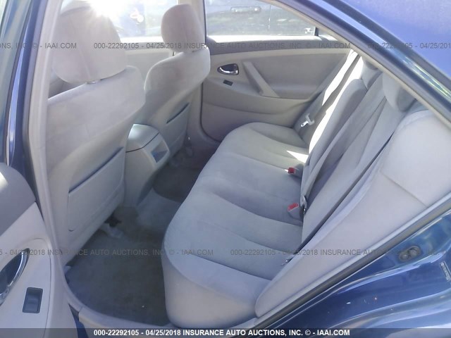 4T1BE46K18U256917 - 2008 TOYOTA CAMRY CE/LE/XLE/SE BLUE photo 8