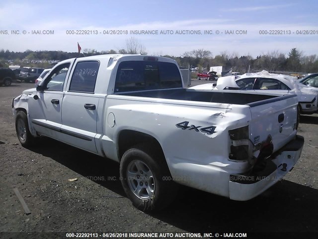 1D7HW48P47S151521 - 2007 DODGE DAKOTA QUAD SLT WHITE photo 3