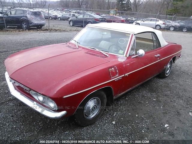 107676W148447 - 1966 CHEVROLET CORVAIR RED photo 2