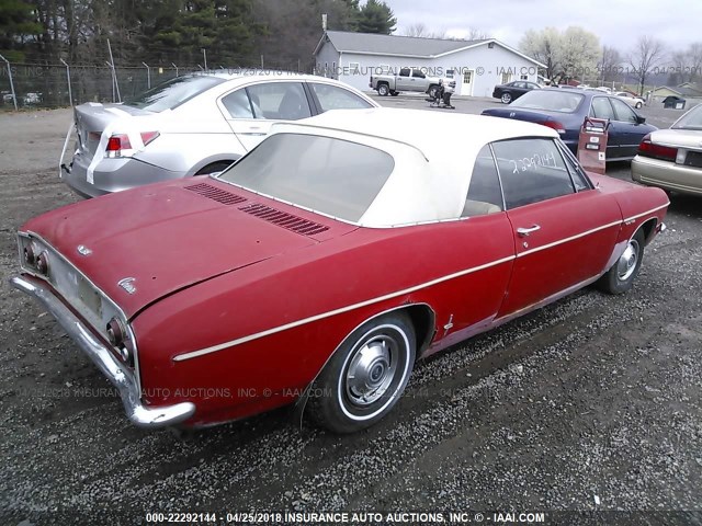 107676W148447 - 1966 CHEVROLET CORVAIR RED photo 4