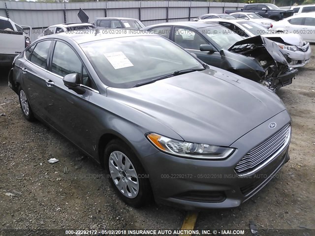 3FA6P0G79ER208528 - 2014 FORD FUSION S GRAY photo 1