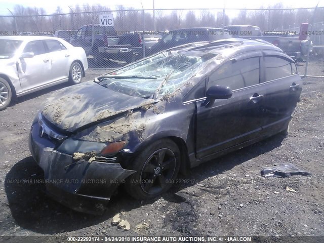 1HGFA15928L111648 - 2008 HONDA CIVIC EXL BLACK photo 2