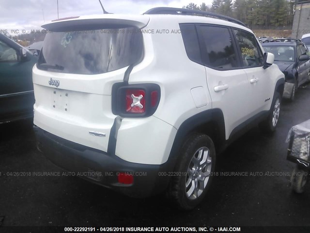 ZACCJBBB9HPG07072 - 2017 JEEP RENEGADE LATITUDE WHITE photo 4