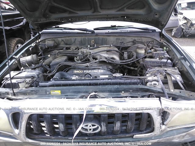 5TESN92N71Z750911 - 2001 TOYOTA TACOMA XTRACAB PRERUNNER მწვანე ფოტო 10