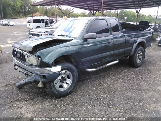 5TESN92N71Z750911 - 2001 TOYOTA TACOMA XTRACAB PRERUNNER მწვანე ფოტო 2