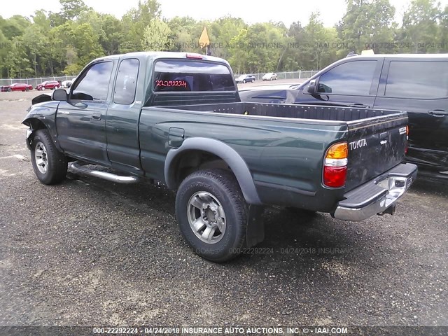 5TESN92N71Z750911 - 2001 TOYOTA TACOMA XTRACAB PRERUNNER მწვანე ფოტო 3
