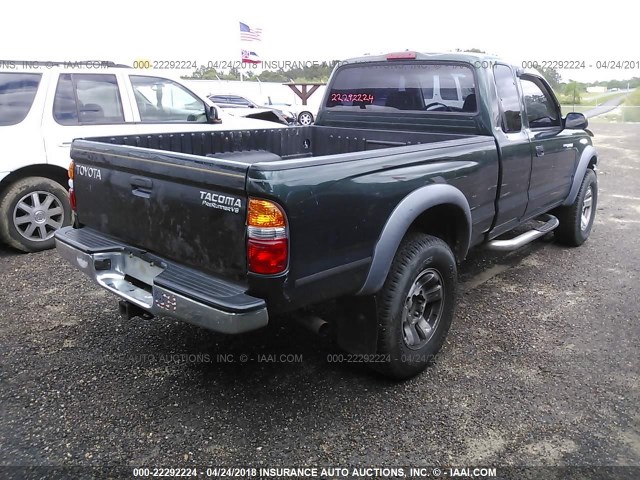 5TESN92N71Z750911 - 2001 TOYOTA TACOMA XTRACAB PRERUNNER მწვანე ფოტო 4