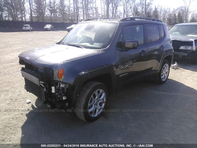 ZACCJBBT8GPD60747 - 2016 JEEP RENEGADE LATITUDE BROWN photo 2