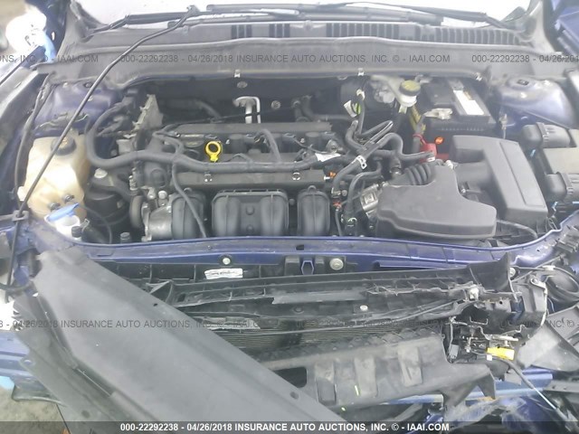 1FA6P0H73F5127303 - 2015 FORD FUSION SE BLUE photo 10