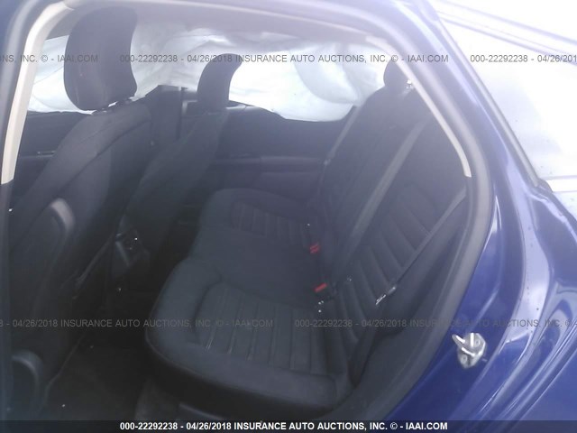 1FA6P0H73F5127303 - 2015 FORD FUSION SE BLUE photo 8