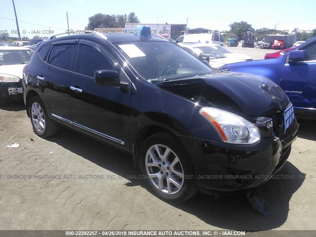 JN8AS5MT2CW297617 - 2012 NISSAN ROGUE S/SV BLACK photo 1