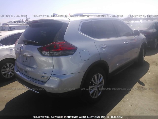 5N1ET2MT8HC827912 - 2017 NISSAN ROGUE SV HYBRID/SL HYBRID SILVER photo 4