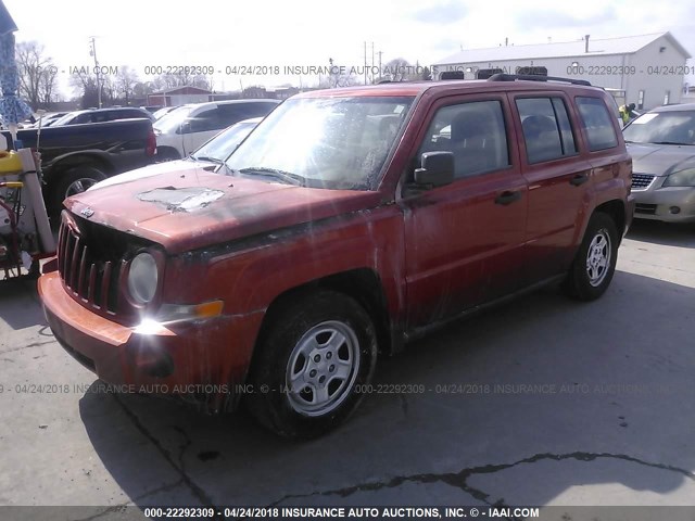 1J8FF28W28D710642 - 2008 JEEP PATRIOT SPORT ORANGE photo 2