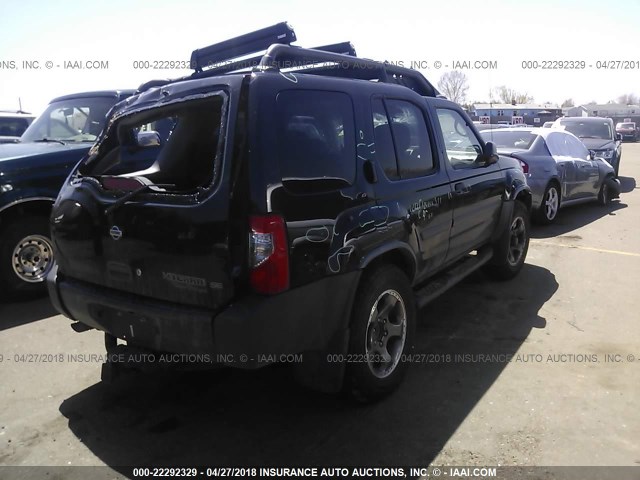 5N1MD28Y24C642067 - 2004 NISSAN XTERRA SE/SC BLACK photo 4