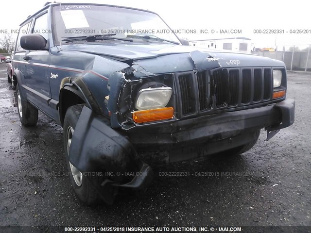 1J4FJ67S6VL536386 - 1997 JEEP CHEROKEE SPORT BLUE photo 6