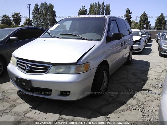 2HKRL18532H513124 - 2002 HONDA ODYSSEY LX SILVER photo 2