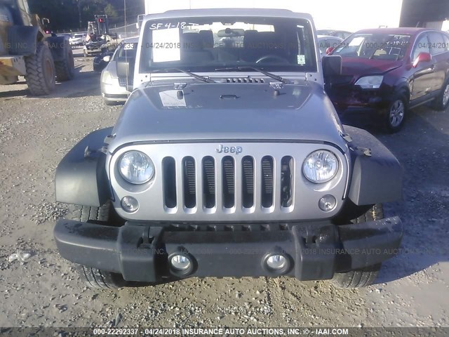 1C4AJWAG1EL127829 - 2014 JEEP WRANGLER SPORT GRAY photo 6