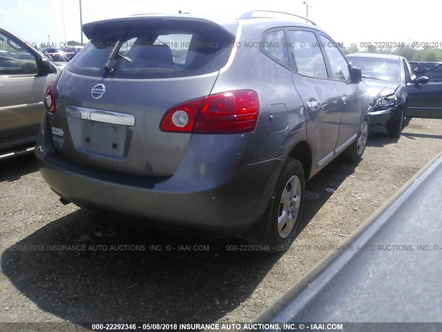 JN8AS5MT5FW651327 - 2015 NISSAN ROGUE SELECT S GRAY photo 4