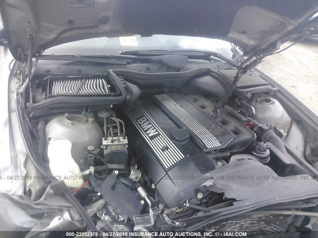 WBADT43443G027029 - 2003 BMW 525 I AUTOMATIC SILVER photo 10