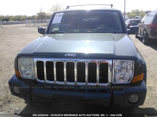 1J8HG58286C122249 - 2006 JEEP COMMANDER LIMITED GRAY photo 6