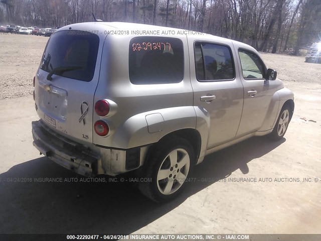 3GNDA13D88S564915 - 2008 CHEVROLET HHR LS GRAY photo 4