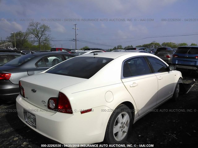 1G1ZG57B784285140 - 2008 CHEVROLET MALIBU LS 白色 照片 4