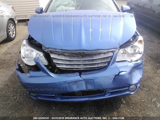 1C3LC55R48N129077 - 2008 CHRYSLER SEBRING TOURING BLUE photo 6