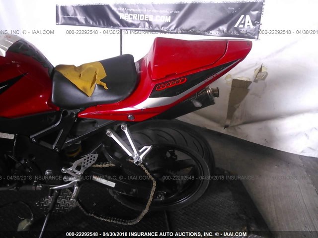 JS1GN7CAX52106183 - 2005 SUZUKI GSX-R600 K RED photo 6