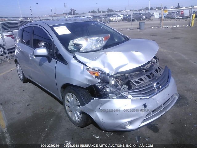 3N1CE2CP5EL371252 - 2014 NISSAN VERSA NOTE S/S PLUS/SV/SL SILVER photo 1