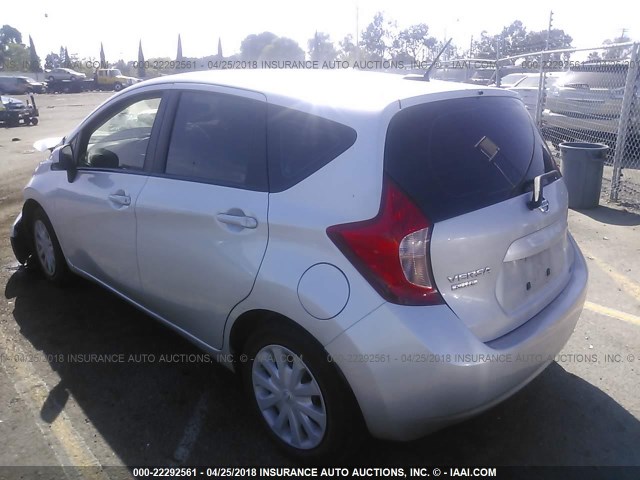 3N1CE2CP5EL371252 - 2014 NISSAN VERSA NOTE S/S PLUS/SV/SL SILVER photo 3