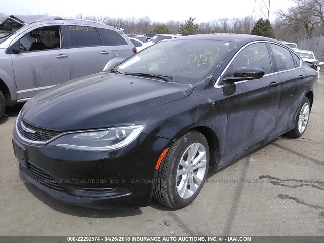 1C3CCCFB7GN185972 - 2016 CHRYSLER 200 LX BLACK photo 2