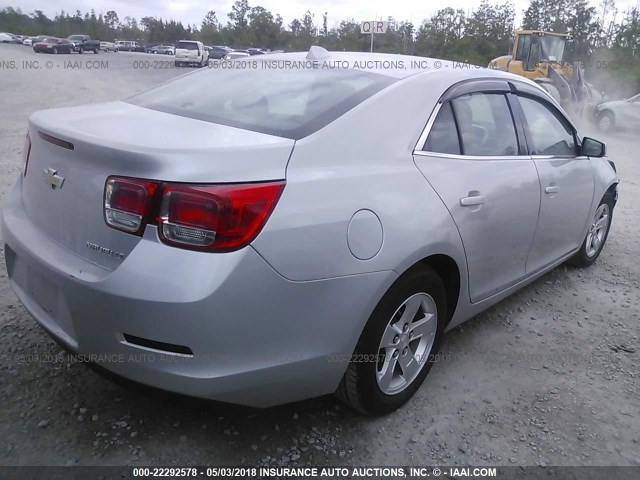 1G11C5SAXDF279158 - 2013 CHEVROLET MALIBU 1LT 银色 照片 4