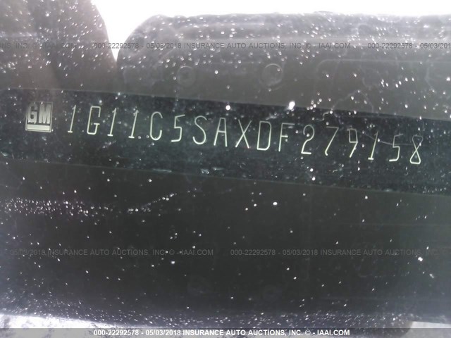 1G11C5SAXDF279158 - 2013 CHEVROLET MALIBU 1LT 银色 照片 9