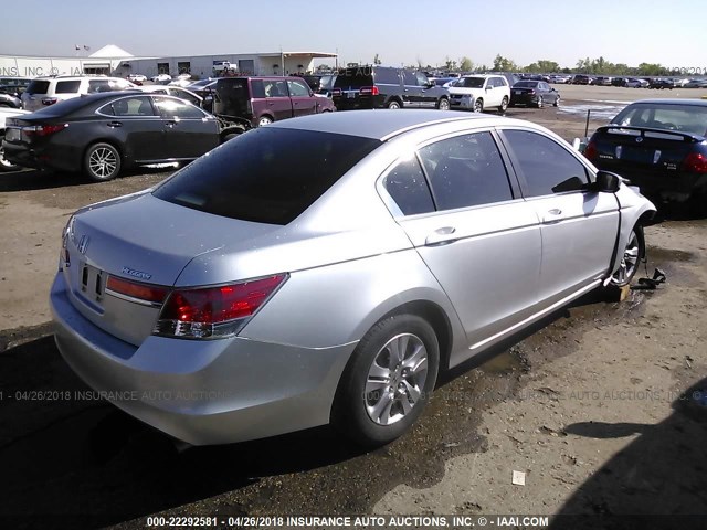 1HGCP2F48CA208786 - 2012 HONDA ACCORD LXP SILVER photo 4