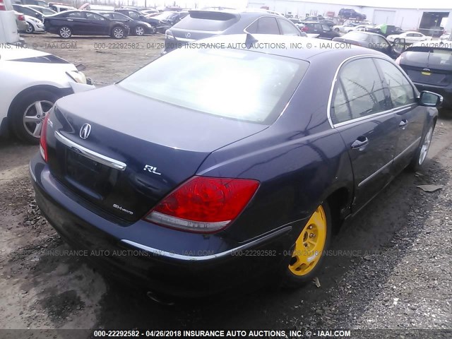 JH4KB16566C009075 - 2006 ACURA RL ლურჯი ფოტო 4
