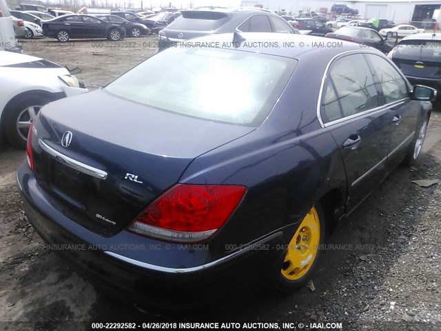 JH4KB16566C009075 - 2006 ACURA RL BLUE photo 6