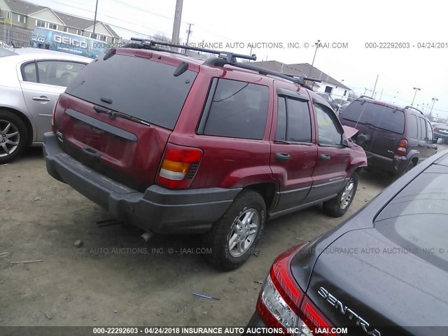 1J4GW48S74C409878 - 2004 JEEP GRAND CHEROKEE LAREDO/COLUMBIA/FREEDOM 红色 照片 4