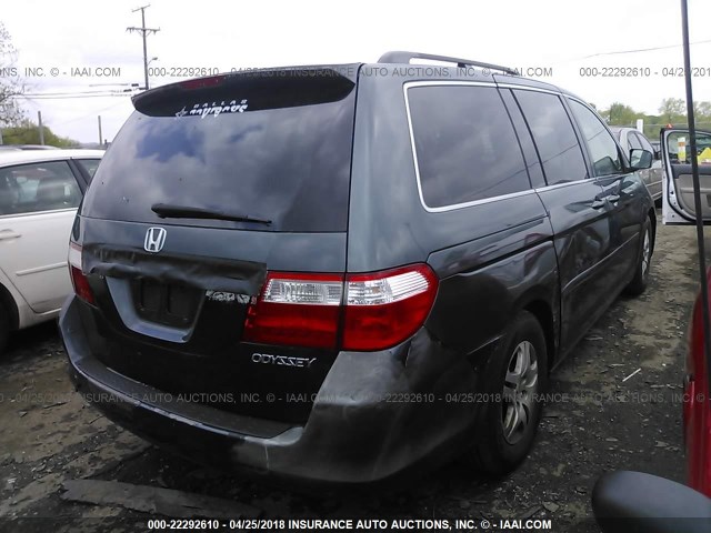 5FNRL38775B116614 - 2005 HONDA ODYSSEY EXL ლურჯი ფოტო 4