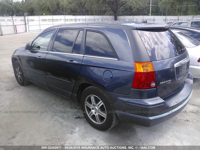 2A8GM68XX8R637964 - 2008 CHRYSLER PACIFICA TOURING Dark Blue photo 3