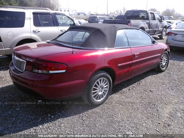 1C3EL55R46N234899 - 2006 CHRYSLER SEBRING TOURING RED photo 4